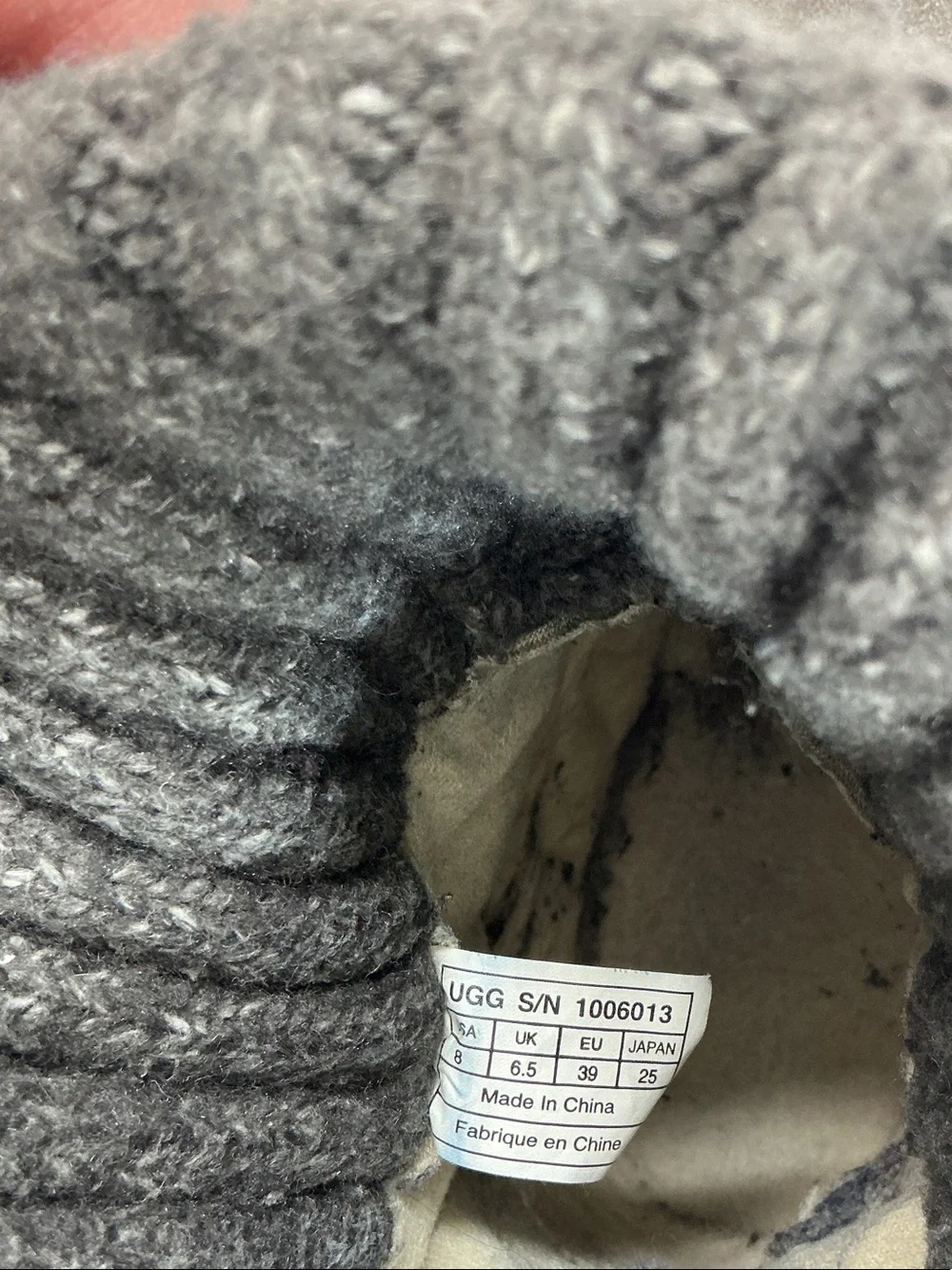 Cozy Knit Cuff Suede Booties - Gray